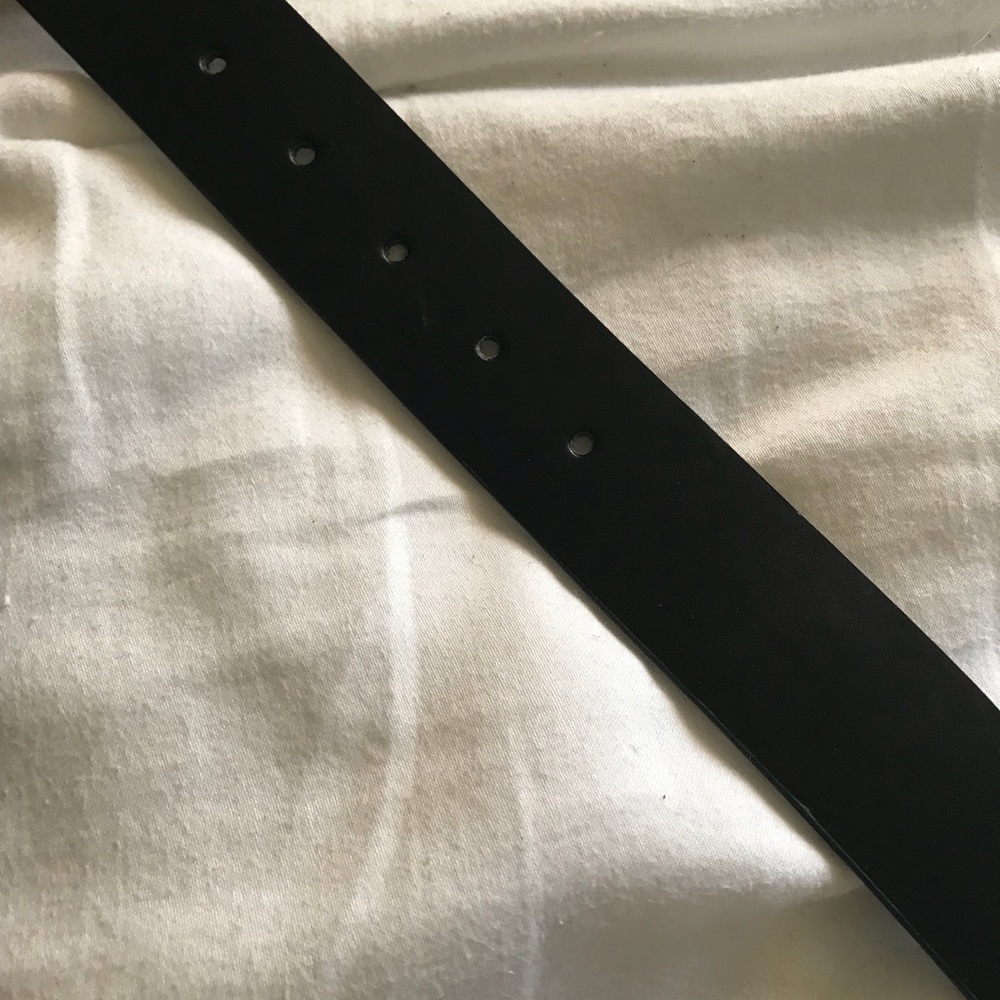 50.5” black faux leather belt